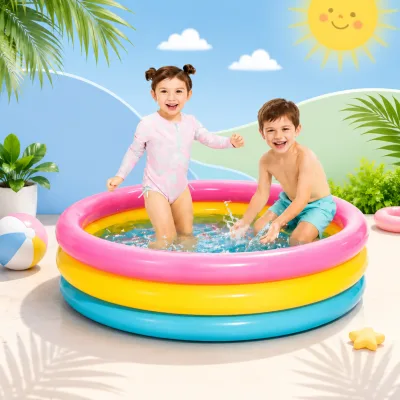 Intex Baby Bath Tub Swimming Pool 34 inch X 10 inch (Multicolor